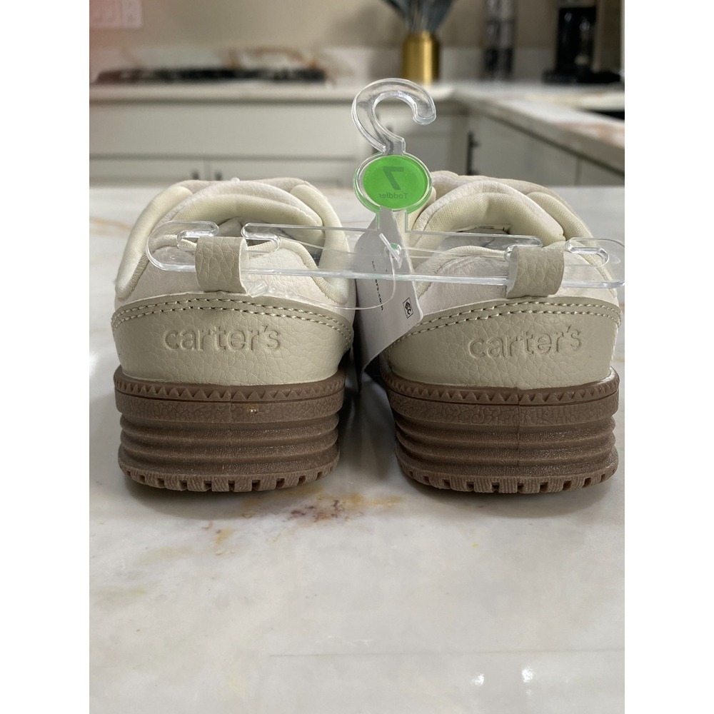 Carter's Toddler Boy sneakers. Brown, tan, Black. Size 7. - Picture 7 of 9